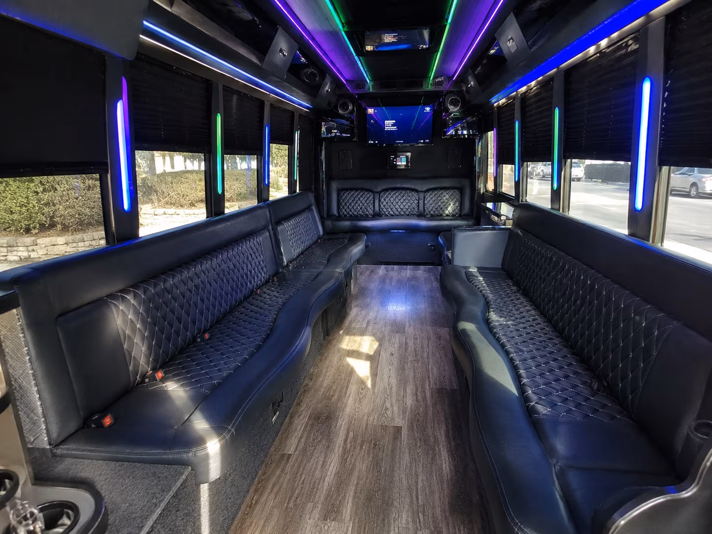 everett 15 passenger party bus interior