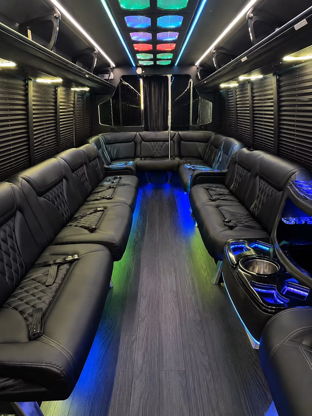 everett 20 passenger party bus interior