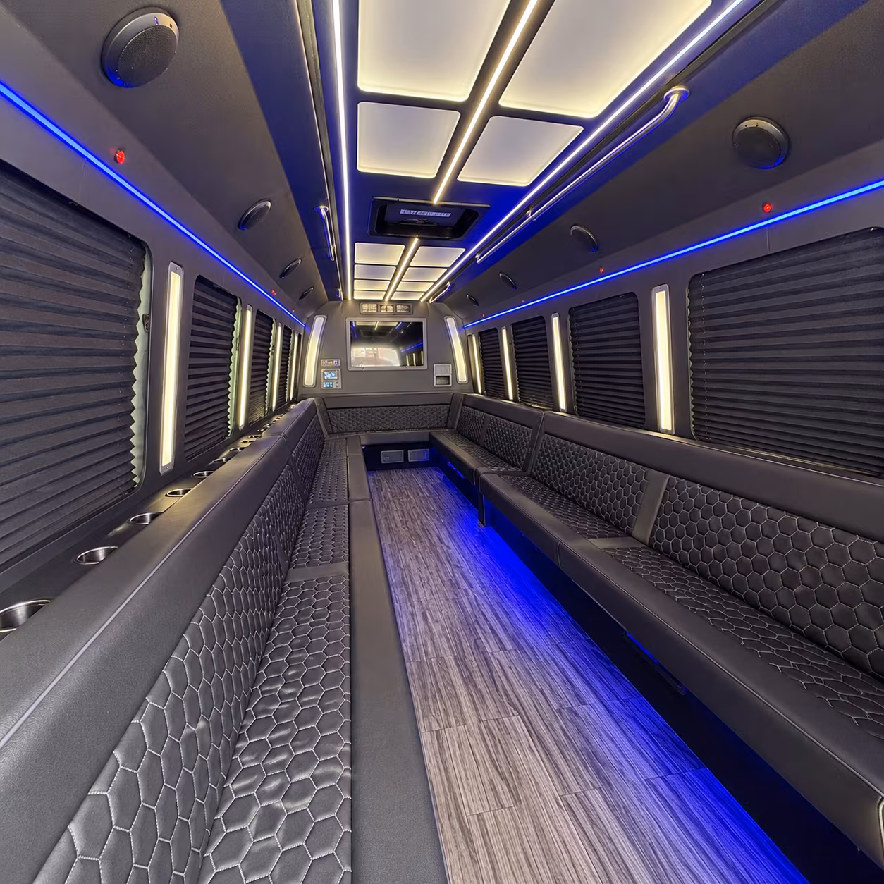 everett 30 passenger party bus interior