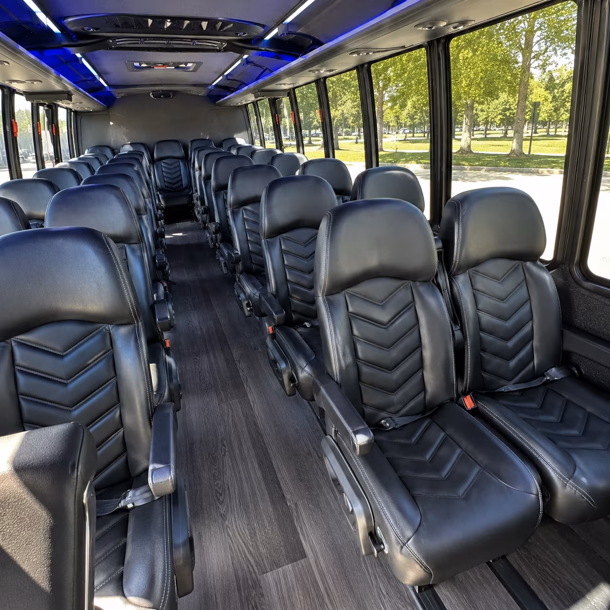 everett 35 passenger minibus inside